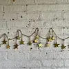 Guirnalda Rústica Con 16 Estrellas De Madera Brillantes