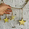 Guirnalda Rústica Con 16 Estrellas De Madera Brillantes