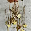 Guirnalda Rústica Con 16 Estrellas De Madera Brillantes