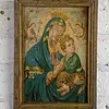 Virgen Del Perpetuo Socorro Cuadro Rustico - Colombia 1950