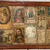 Estampas Religiosas Sobre Madera Rústica - Colombia 1900