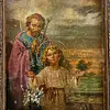 Cuadro San José Y Jesús En Lámina Metálica