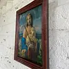 Jesús El Buen Pastor Cuadro Rústico - Colombia 1950