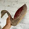 Pato De Madera Rústico Grande Con Acabado Desgastado