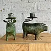 Candelabros X 2 Con Figuras De Cerdo - Indonesia 1990