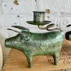 Candelabros X 2 Con Figuras De Cerdo - Indonesia 1990