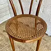 Silla Estilo Thonet Con Asiento Tejido - Rumania 1960