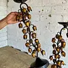 Par De Candelabros Metálicos Dorados Lirios De Los Valles