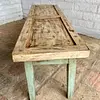 Banca Rústica Elaborada Con Puerta Reciclada