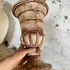 Copón Metálico Decorado Con Pintura Desgastada