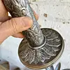 Candelabros Palmeras X 3 En Metal Fundido - Italia 1960