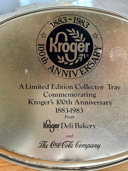 Bandeja Centenario Kroger Con Coca-Cola - U.S.A. 1983
