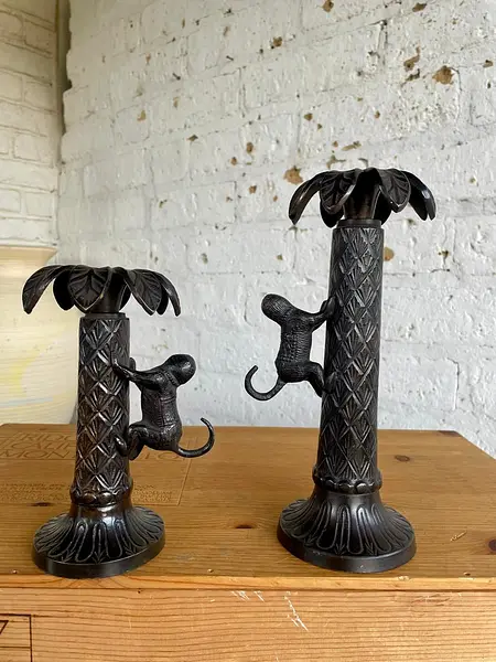 Candelabros Palmeras Monos - India 1990