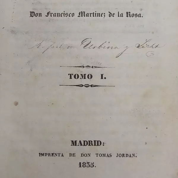 Libro Espíritu Del Siglo. 1835