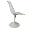 Silla Tulip Blanca De Fibra De Vidrio