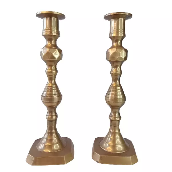 Candelabros De Bronce X 2