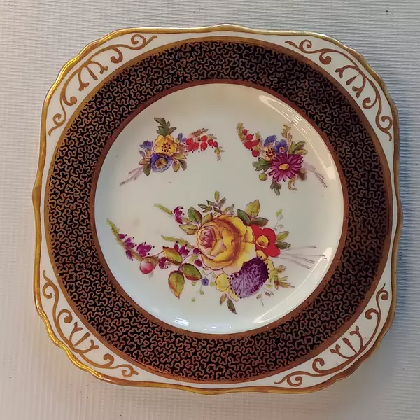 Plato Inglés Floral De Postre 1920