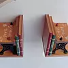 Pareja De Tranca Libros De Madera Y Metal