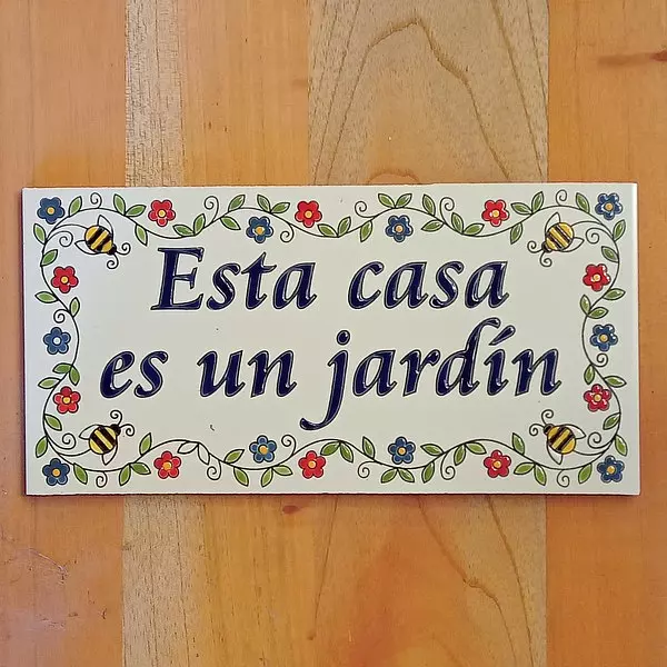 Baldosa Esta Casa Es Un Jardín