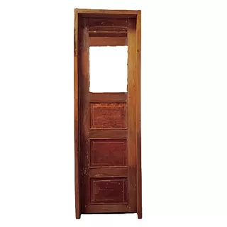 Puerta Antigua 1 Hoja De Madera - Colombia 1960