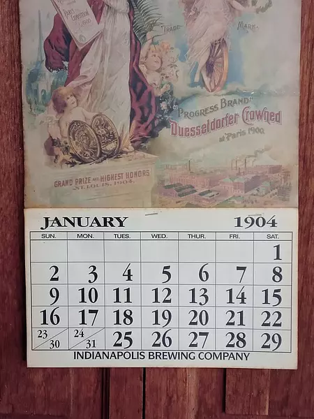 Almanaque Original 1904 Calendario Indianápolis